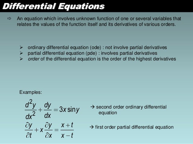 First order linear differential equation.